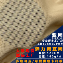 弹力爽宜网瑜伽服束身衣腰带涤氨网布面料箱包护具四面弹力网眼布