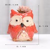 Cross -border new Japanese and Korean small animals colored thumb pot kiln transformed owl sets of succulent pot craftsmanship wholesale