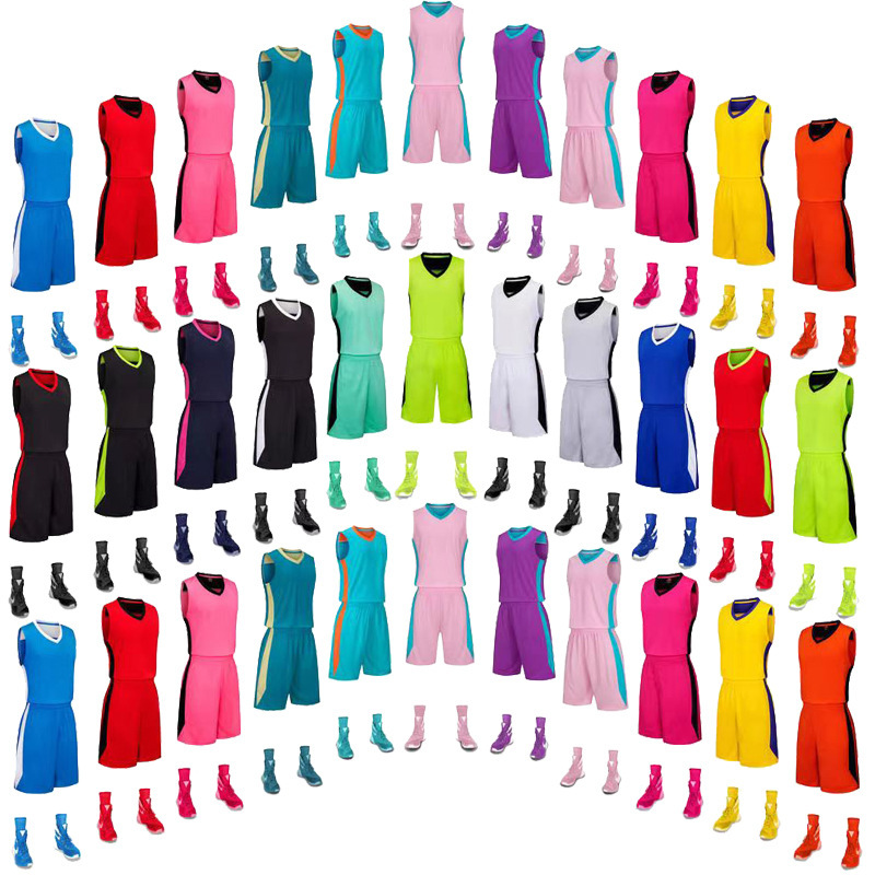 Basketball Uniform Set for Men, Adults, and Children, Basketball Training Vest, Team Uniform, Outdoor Sports, Large Size Jersey, Custom Quick-Dry