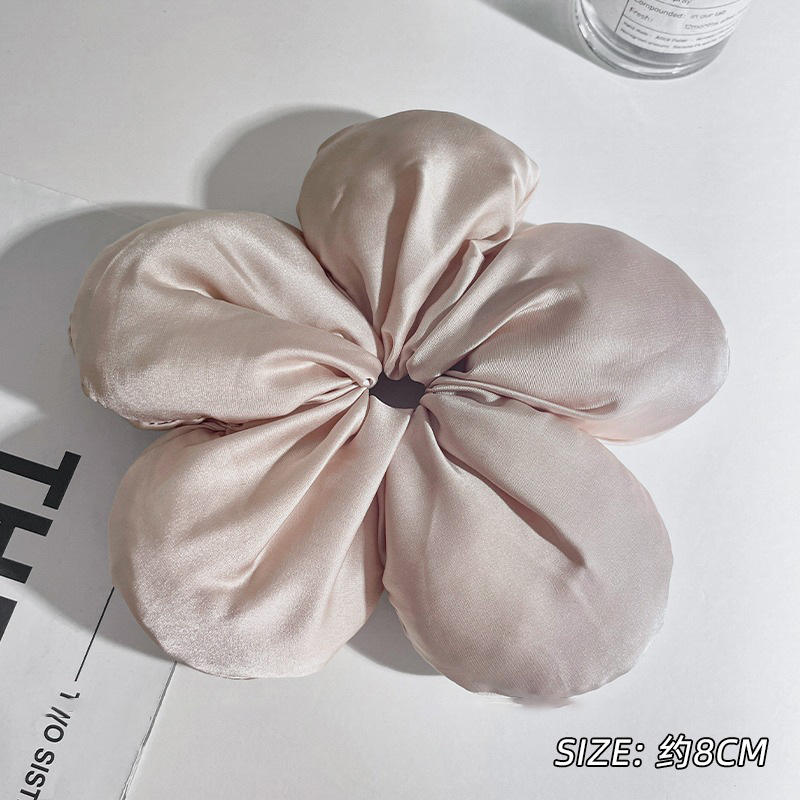 2025 nueva mujer otoño invierno francés tela retrógrada anillo de cabello intestino grueso sensación de alta seda anillo de cabello gran joyas de cabello