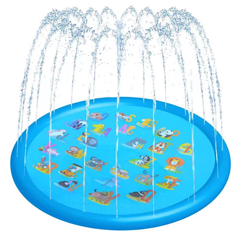 Transfronterizo en Stock juego de agua al aire libre para niños estera de rociado de agua estera de rociadores redondos inflables de PVC estera a prueba de salpicaduras al por mayor