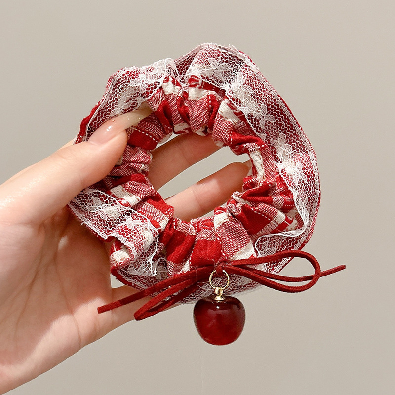 Anillo de cabello de intestino grande coreano para mujeres de alto nivel toallas cuadradas cuerdas de cabello de alta elasticidad y elásticas duraderas flojas flojas