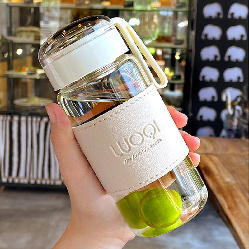 Glass Water Cup for Office Women, New 2026 Trendy High-Appearance Portable Tea Brewing Cup with Lid for Men Glass Water Cup for Office Women, New 2026 Trendy High-Appearance Portable Tea Brewing Cup with Lid for Men