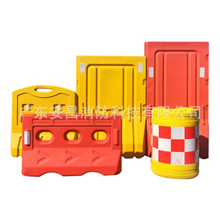 Blow molding three-hole water horse construction enclosure road traffic safety isolation pier water injection fence 130*70cm two-hole