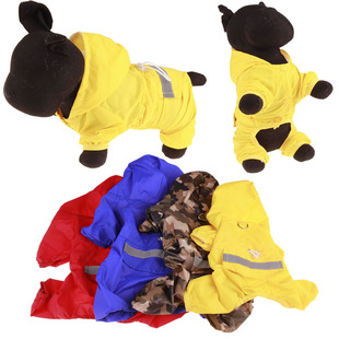 Pet Clothes Raincoat Double Layer Dog Raincoat Four Seasons Dog Pet Clothes Factory Wholesale Ready Stock