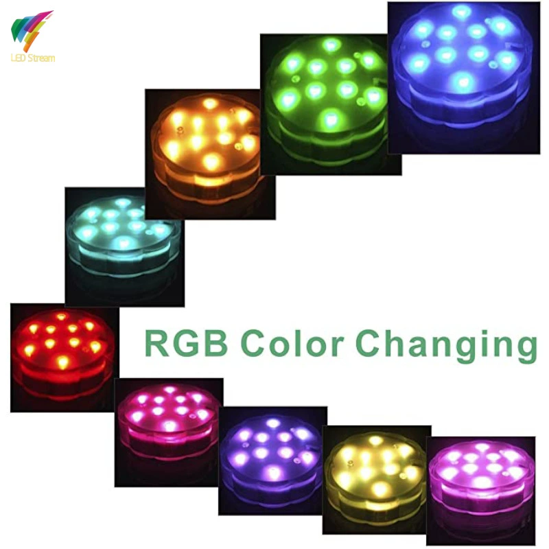 Подводный свет LED, плавящееся светодиодное освещение для ванной RGB цветное, светильник-тыква аквариум водонепроницаемая лампа для аквариума