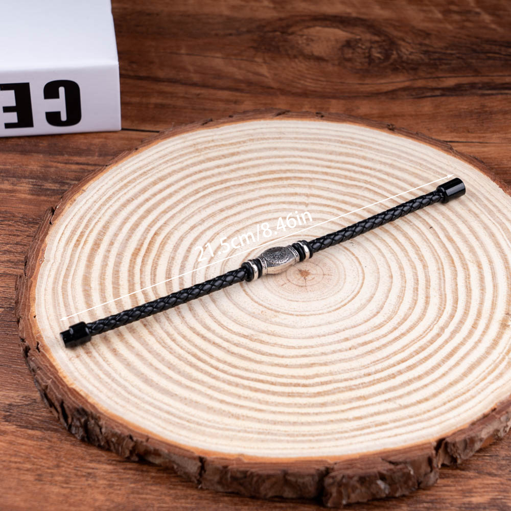 Cord In Chain Chain Type Casual Totem PU Alloy Men's Wristband Men Cord & Leather Bracelets