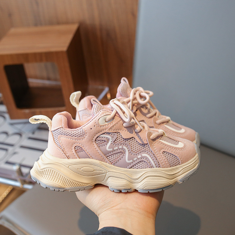 Zapatos Deportivos para Niños Primavera 2025 Niños Malla Transpirable Casual Zapatos de Papá Niñas Estudiantes Zapatos para Correr Dropshipping