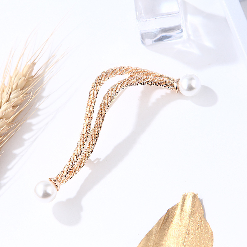 Retro antikk tau perle korsasje retro atmosfære enkel brosje matchende frakk klesnål_voghion.com