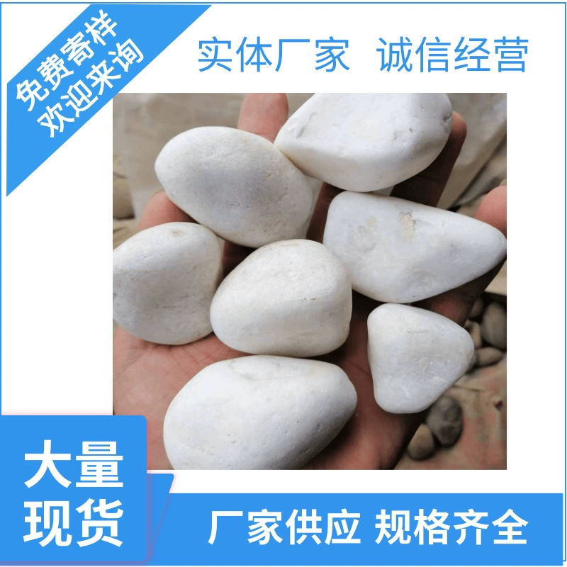 Специально для Белого Каменного сада Двор ландшафтный тротуар Белый галька Механизм Декорации Снежинка Белый Камень