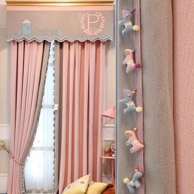 2021 new pattern Cartoon lace Boys and girls shading curtain Windows bedroom Children&#39;s Room modern Simplicity Curtains