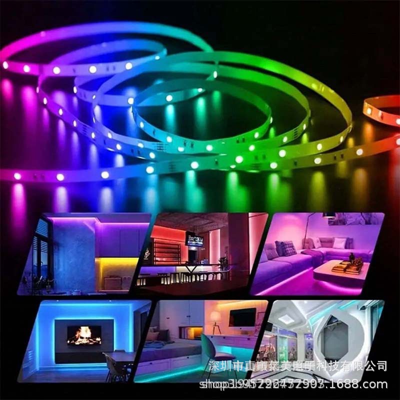 Luz led rgb con usb - Mirage 5050rgb - 5v - 12n placa desnuda - dientes azules transparentes + placa - caja de color image 4