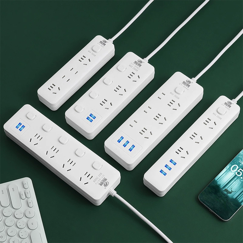 Smart switch socket multi-plug plug and line plug with wire plug home multi-functional five-hole socket board