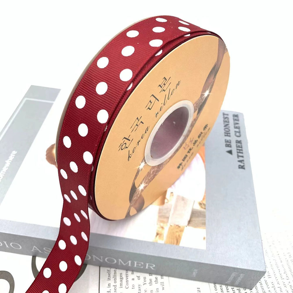 2,5 cm punto cinta clásico Polka Dot impresión juguete Ropa Decoración Accesorios embalaje DIY hilo cinturón al por mayor