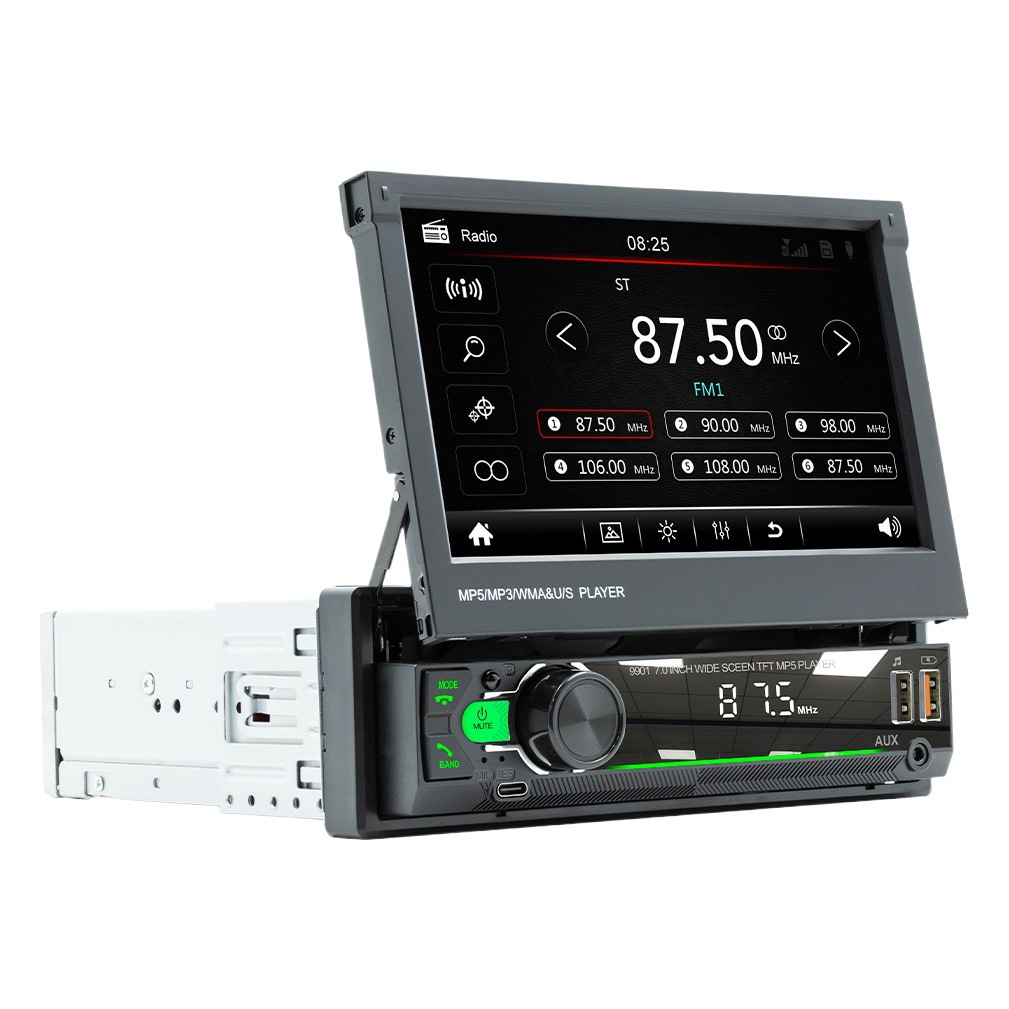 7 pulgadas HD pantalla retráctil coche MP5 reproductor inteligente Bluetooth posicionamiento coche multifunción coche FM Radio