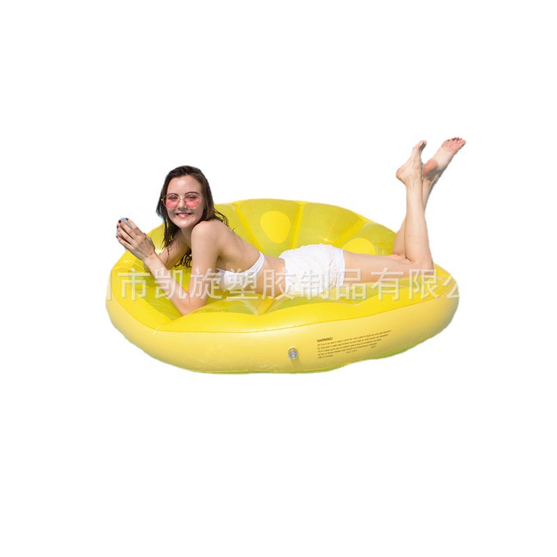 Big inflatable round yellow swimming ring PVC for adults