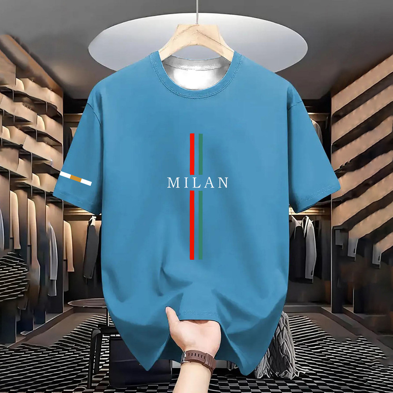 2025 クロスボーダー Tシャツヨーロッパとアメリカの夏の新しい ins3DT シャツメンズハイエンドトレンディカジュアルベーシック半袖|undefined