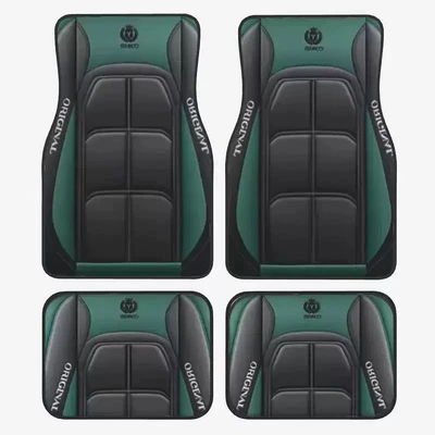 Mats, Four-Piece Set of Dust-Proof Mats | Avtomobil döşəmə paspasları - backrest-green-and-black-3344cm-two-piece-pack