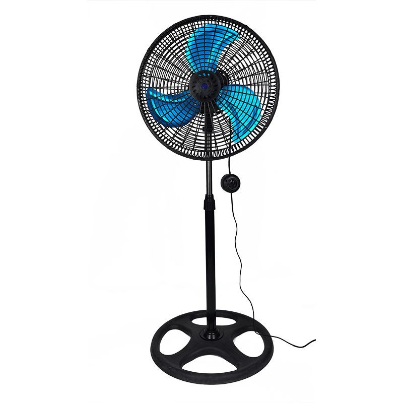 Fabricante de fuente 360 grados de ventilador eléctrico de tres hojas y cinco hojas de 16 pulgadas 18 pulgadas ventilador de piso soporte de comercio exterior personalizado