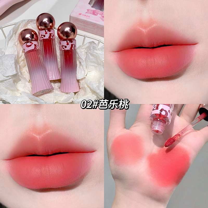Gegebear, suave, polvo labial, niebla, terciopelo mate, no es fácil de tocar, maquillaje, lápiz labial blanqueador, cosméticos