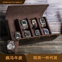 CONTACTS FAMILY ретро Crazy кожаный механический чехол для часов анти-падение портативный восемь часов для хранения коробки