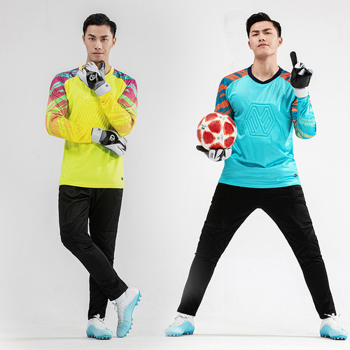 New Soccer Goalkeeper Uniform Sport Set for Men Adult Soccer Jersey Training Children Class Competition Team Uniform Printing