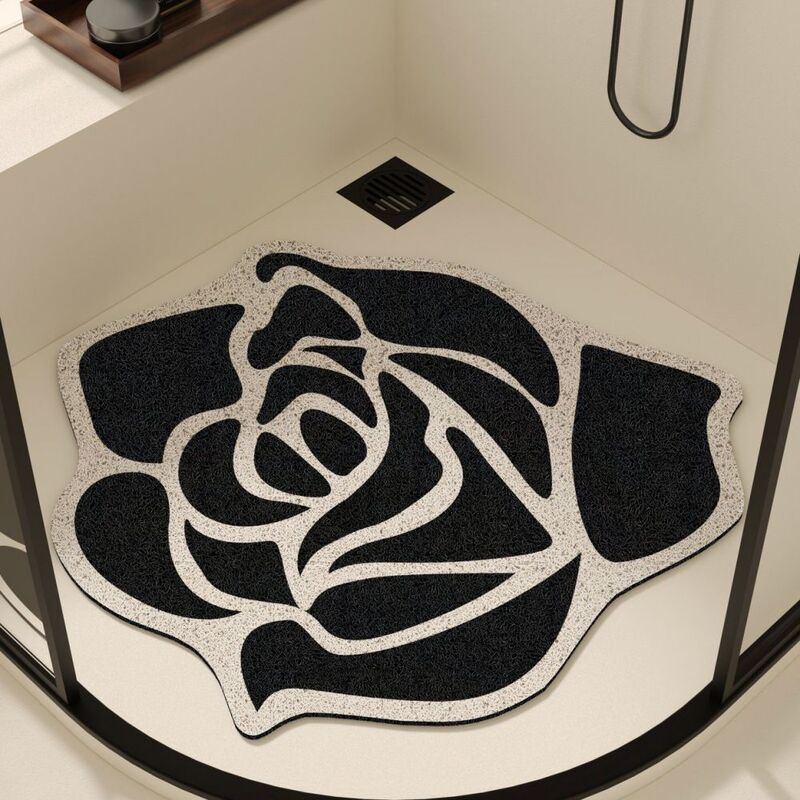 Chanel-Style Bathroom Hollow-Out Water-Draining Silk Loop Mat Bathroom Drainage Shower Room Non-Slip Bath Mat Wholesale