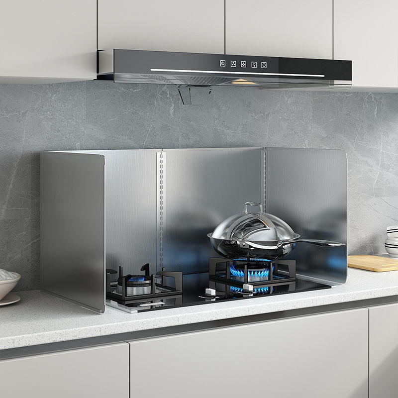 cocina de acero inoxidable placa de deflector de aceite cocina de horno a prueba de aceite horno de gas resistente a altas temperaturas gruesa placa de deflector de aislamiento térmico