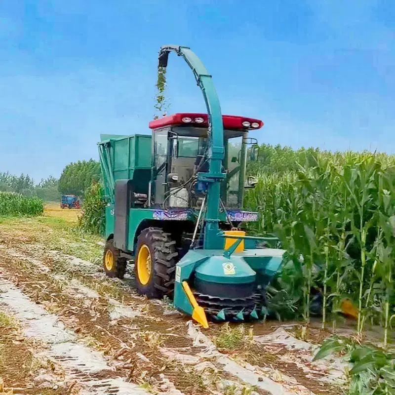 大型轮式青储机圆盘青贮收获机青饲料收割机农田秸秆牧草粉碎收获