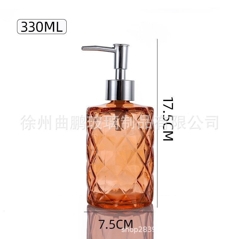 주황색 + 은색 펌프 헤드, 투명