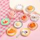 Printed Plates, Food and Toys, Small Plates, Resin Small Accessories, Miniature Food and Toys, Refrigerator Magnets, DIY Hairpin Jewelry Accessories