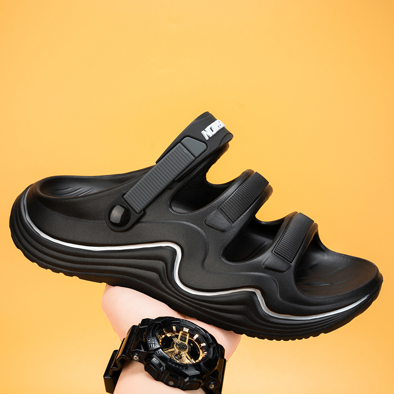 Sandalias para hombre 2025 nuevo estilo de verano estilo deportivo al aire libre Douyin estilo caliente zapatillas de conducción zapatos de playa antideslizantes