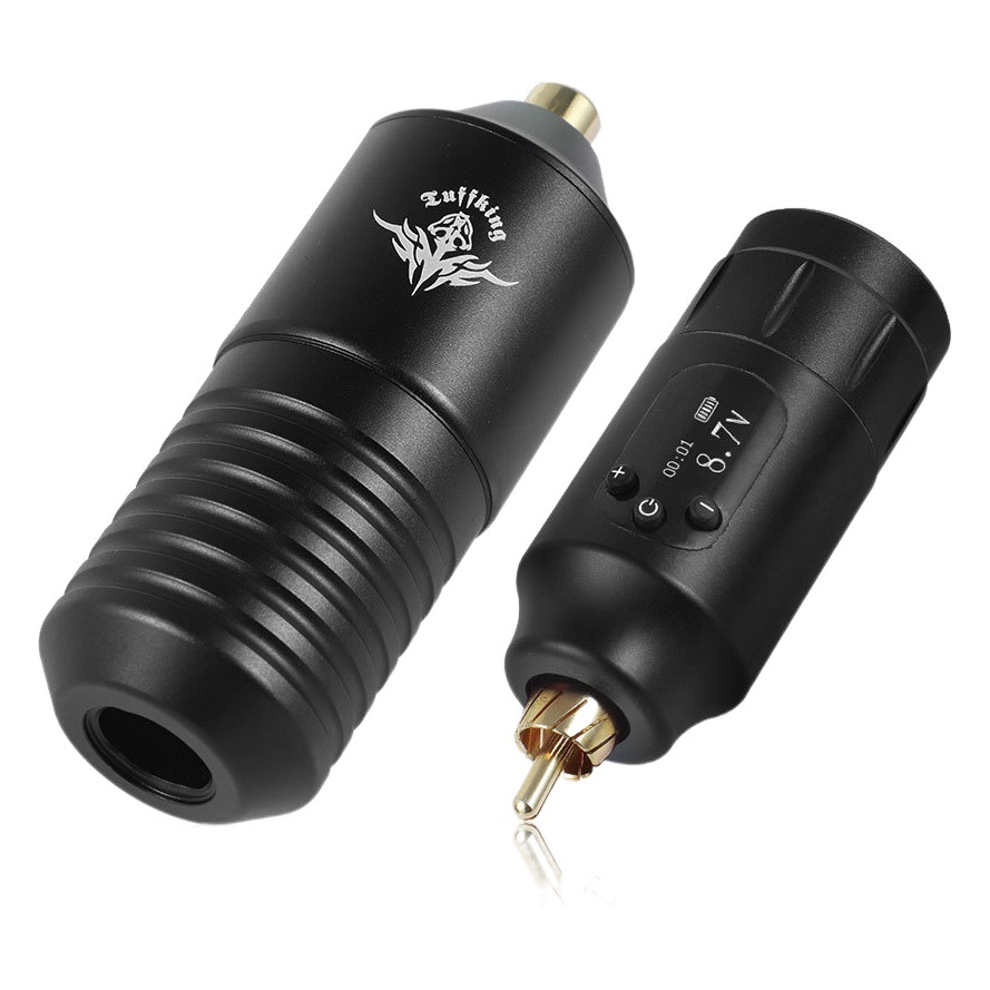 Tuffking máquina de tatuaje tatuaje inalámbrico lápiz corto tatuaje lápiz lápiz con pantalla tatuaje fuente de alimentación transfronteriza