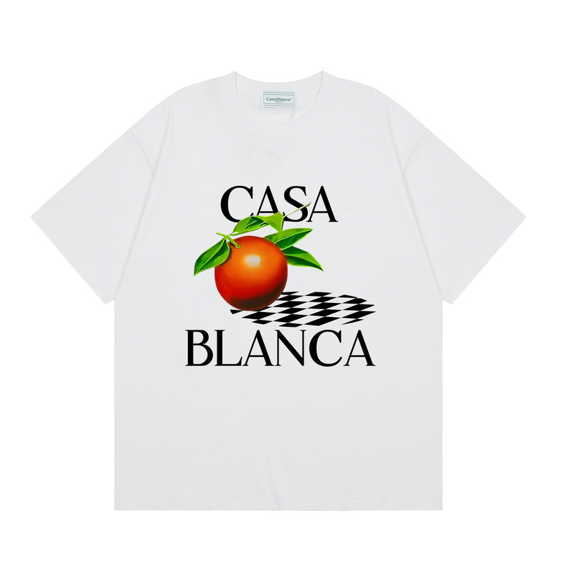 クロスボーダーカサブランカ夏新作カサドリームゲートプリント男女兼用ルーズ半袖Tシャツ純綿|undefined