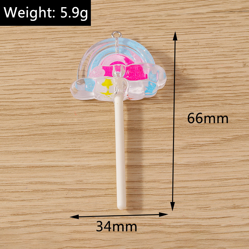 10 PCS/Package Resin Lollipop Pendant display picture 1