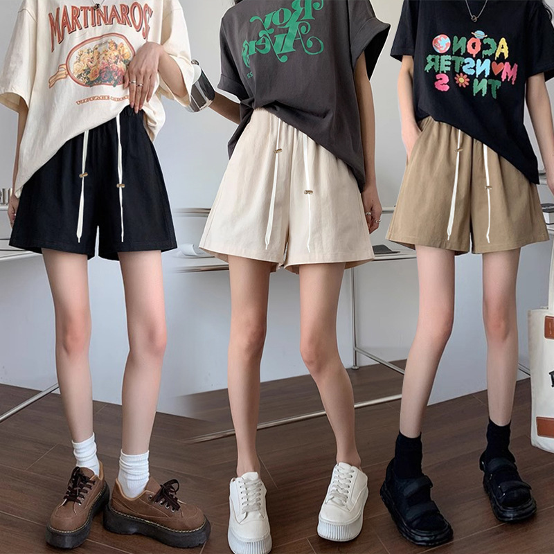 2024ชุดใส่ด้านนอกทำจากผ้าไหมน้ำแข็งสำหรับหญิงตั้งครรภ์ใส่ในฤดูร้อนกางเกงสูทขากว้างกางเกงขาสั้นอเนกประสงค์ผ้าลินินผ้าฝ้ายสลิมมิ่งชุดทำงาน