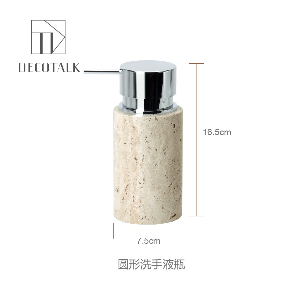 Huangdong Stone Baño de baño de cinco piezas conjunto de lavado conjunto de inodoro de mármol bandeja modelo decoración de la habitación "Viento silencioso"