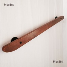 楼梯扶手实木铁艺室内靠墙木质栏杆家用走廊防滑扶手麦太保