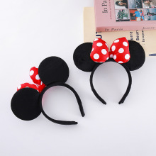 爆款米奇发箍蝴蝶结米老鼠可爱米妮发饰女洗脸发卡游乐园拍照头箍