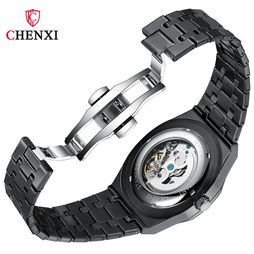 CHENXI new mechanical watch men's steel belt hollow fully automatic mechanical watch men's watch men's watch