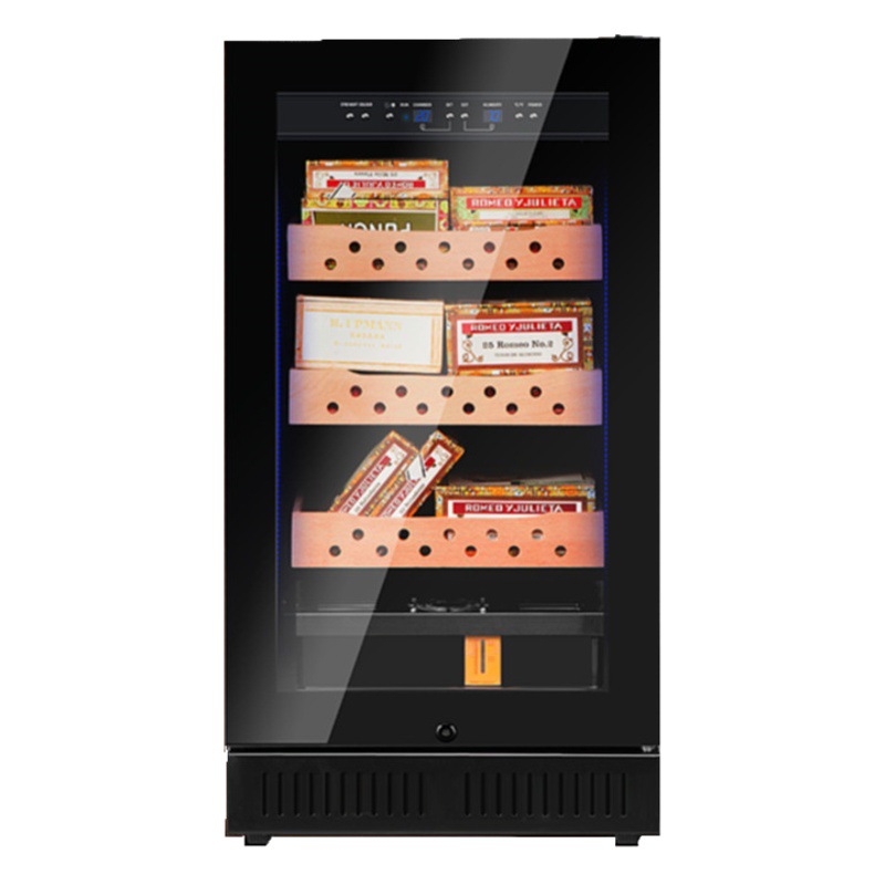 Suministro directo de fábrica 22 gabinete de cigarros temperatura constante y humedad pequeña vitrina hogar puerta de cristal congelador de cigarros gabinete de tabaco