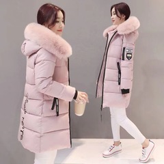 跨境棉服女外套冬季韩版修身羽绒棉衣女中长款大码防寒暖冬
