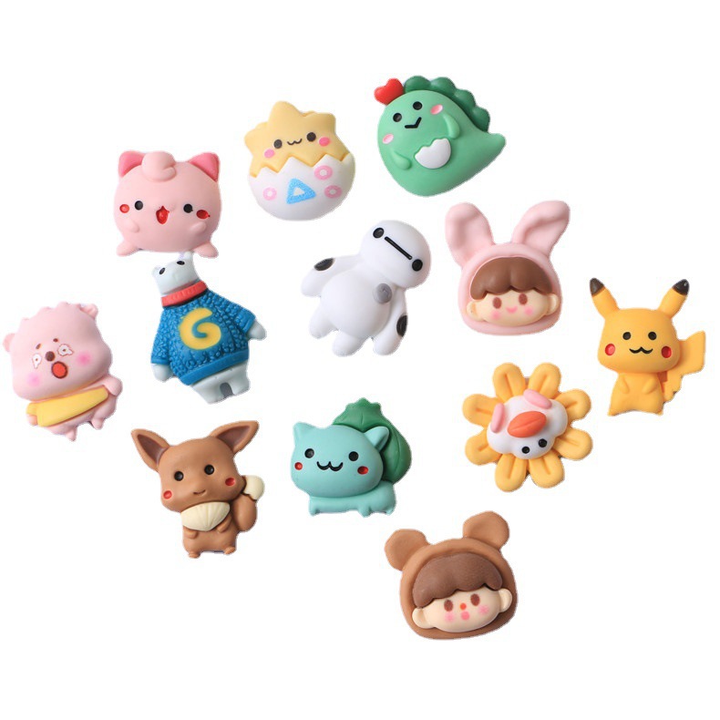 Directo de fábrica dibujos animados creativo DIY crema pegamento teléfono caso tocado material al por mayor refrigerador horquilla resina Accesorios