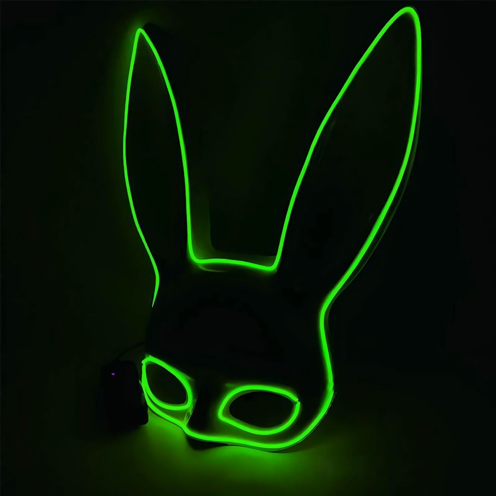 LED Bunny Girl Bar Show Bungee media cara máscara de conejo mascarada LED Halloween accesorios luminosos