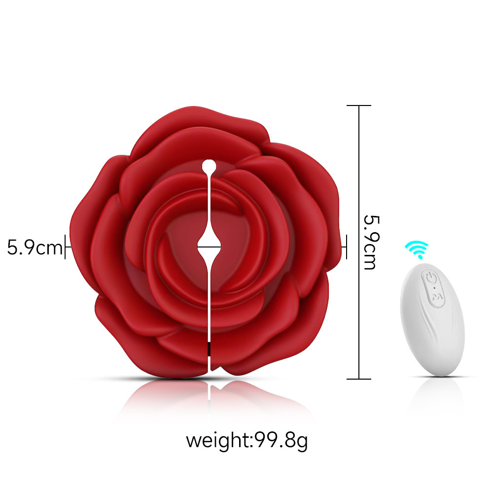 Remote Control Rose Vibrating Clamps, 10-Frequency USB Rechargeable Nipple & Labia Massager — detail image 5