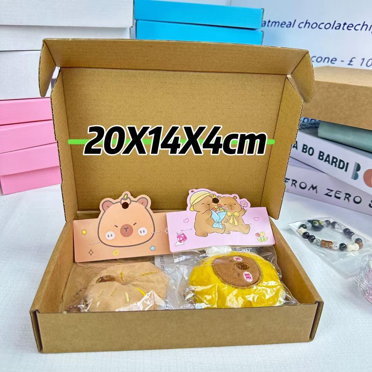 Tarjeta de tarjeta Kraft Aircraft Box tarjeta pequeña caja de embalaje avanzada caja de entrega grande caja de regalo rectangular caja de papel
