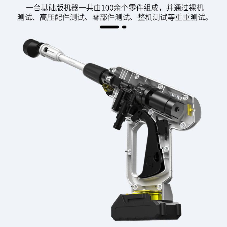 指南车无线水枪洗车机高压家用充电便携式12v24V锂电车小型清洗机