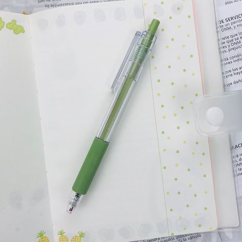 Estudiantes pequeños frescos con bolígrafo neutro de presión de color Morandi bolígrafo neutro de presión simple bolígrafo de firma negro image 10