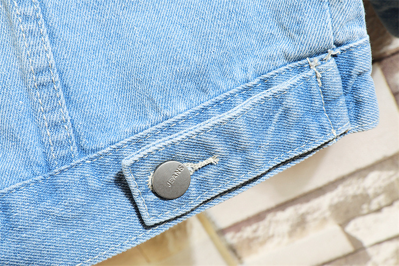 1 Hooded 2023 New Korean Style Plus Size Color Block Men's Couple Loose Casual Coat Denim Jacket Wholesale_voghion.com