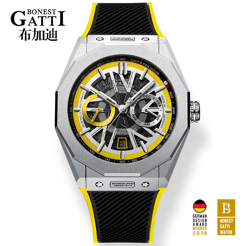 Swiss New Automatic Mechanical Watch, Multifunctional Sports Watch, Luminous and Waterproof, Men's Watch with a High-End Feel